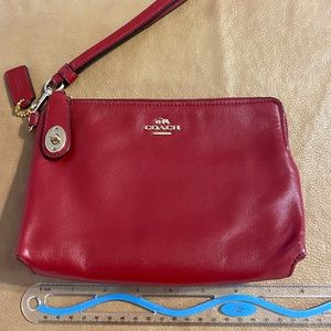 Coach leather clutch